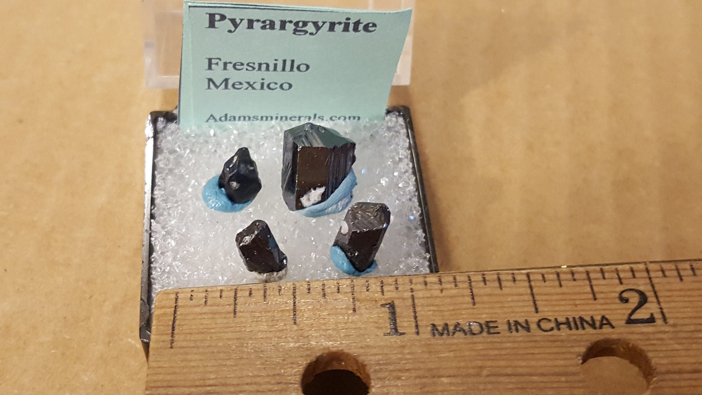 Pyrargyrite crystals