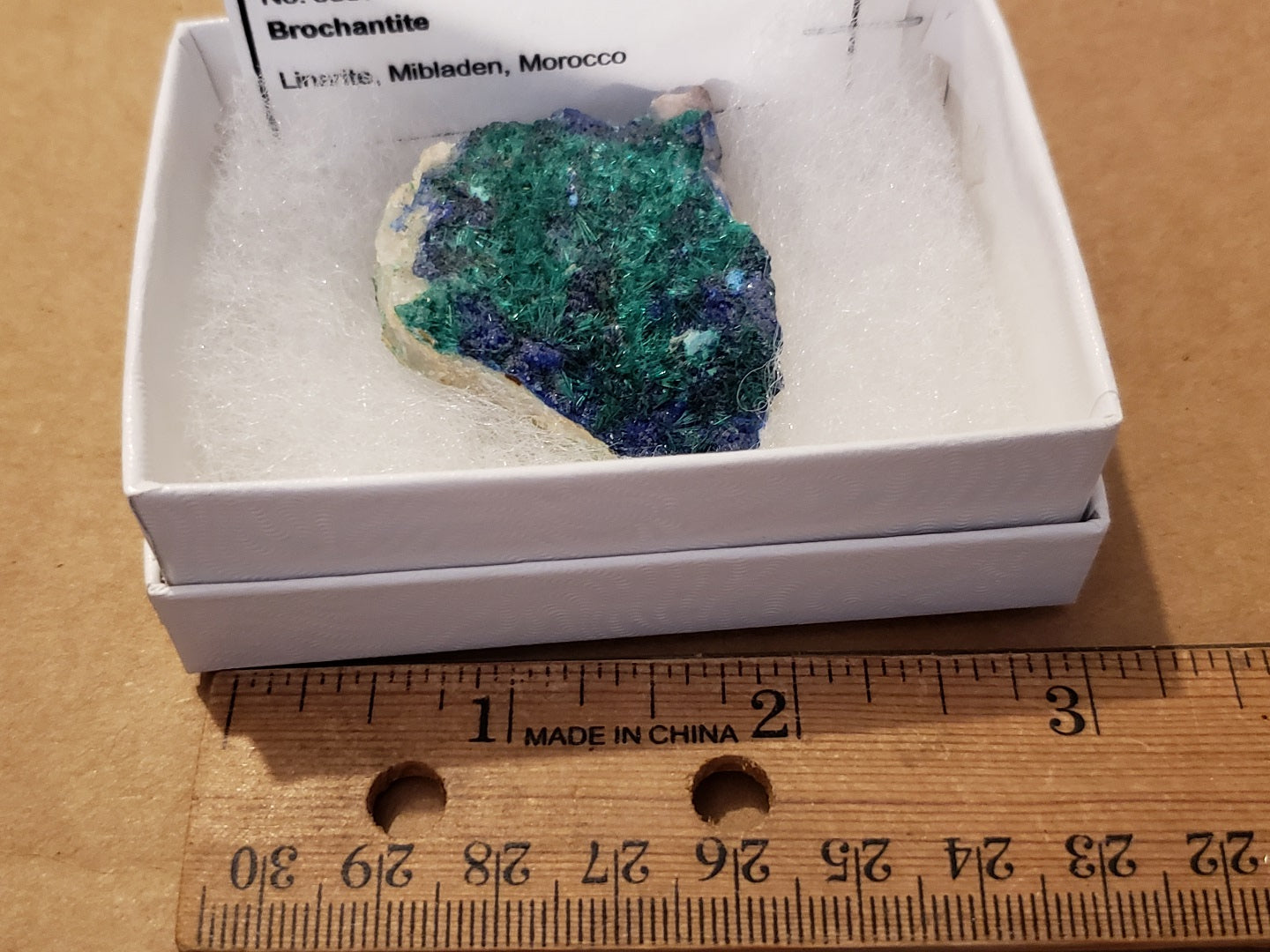 Brochantite with Linarite Crystals