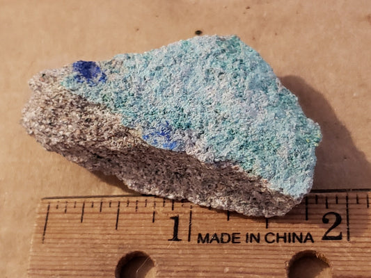 Carbonate Cyanotrichite with Azurite