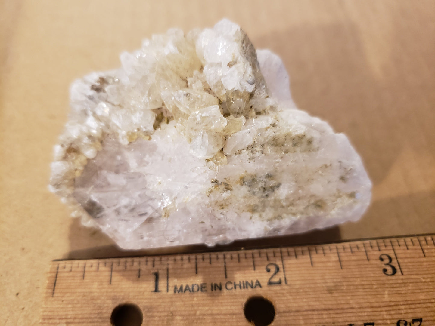 Calcite on Danburite