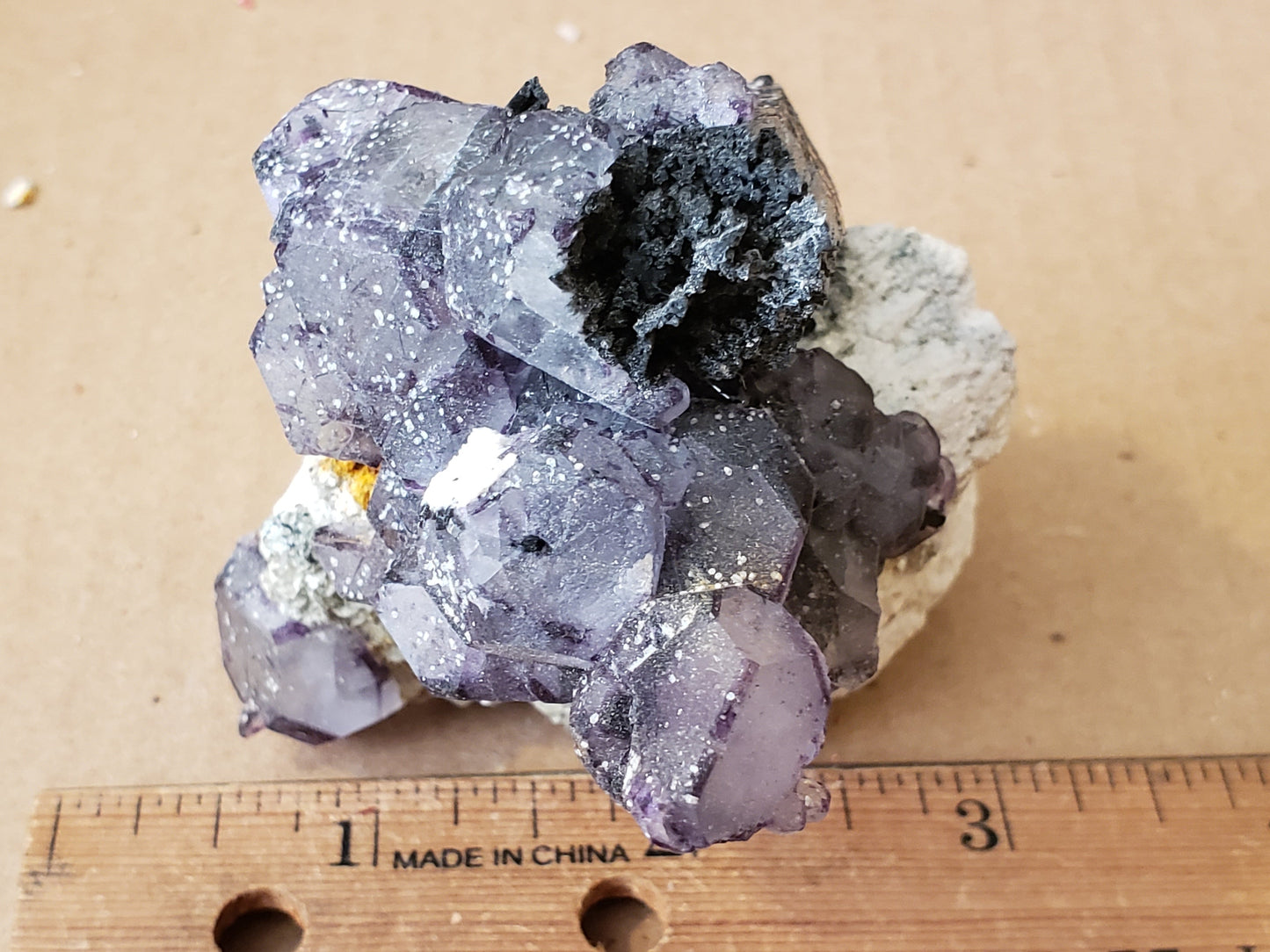 Fluorite with Schorl