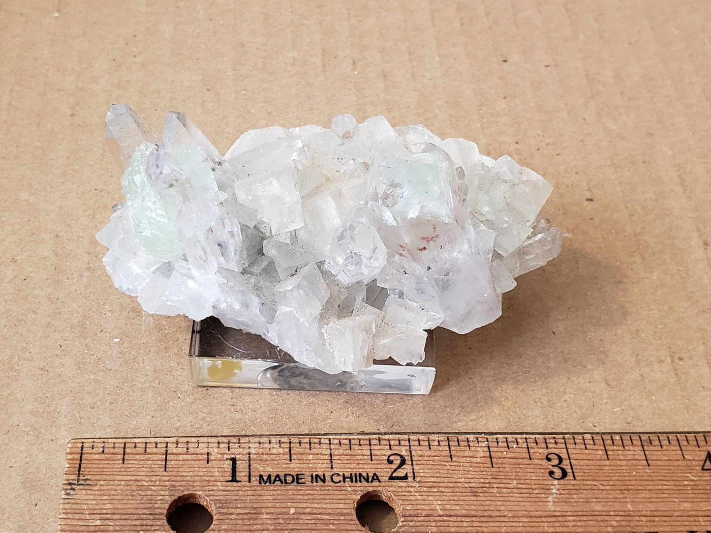 Prehnite on Quartz