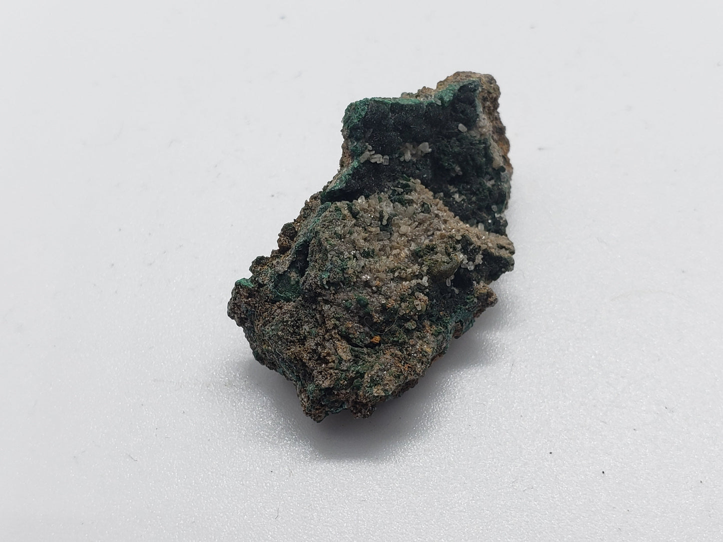 Cerussite on Malachite