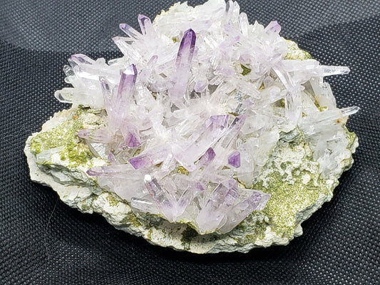 Amethyst on Epidote