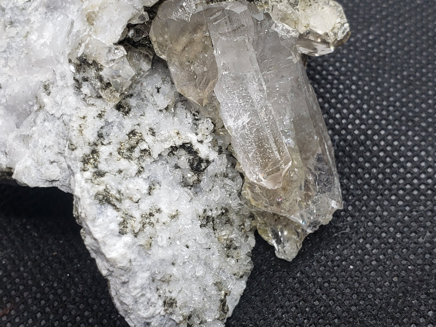 Quartz Cluster with Clinochlore