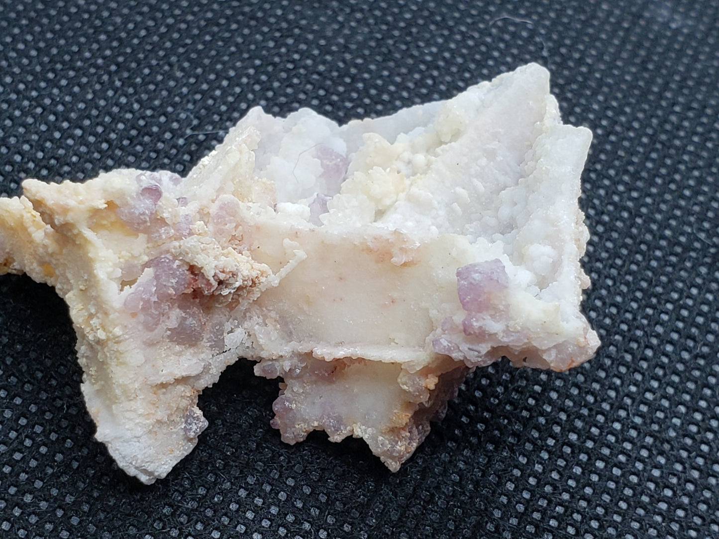 Fluorite on Calcite Cast