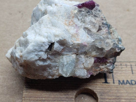 Rhodizite with Rubellite tourmaline