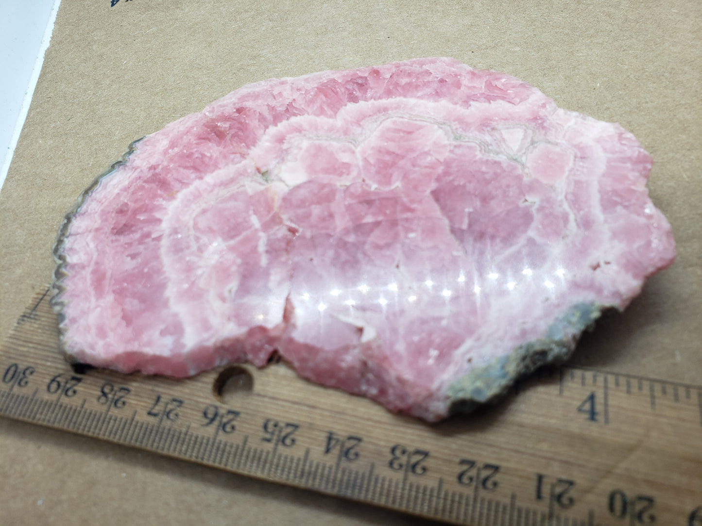 Rhodochrosite slab