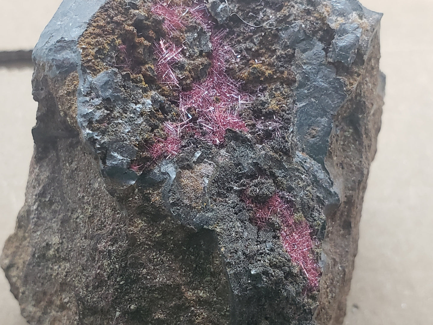 Cuprite var Chalcotrichite specimen