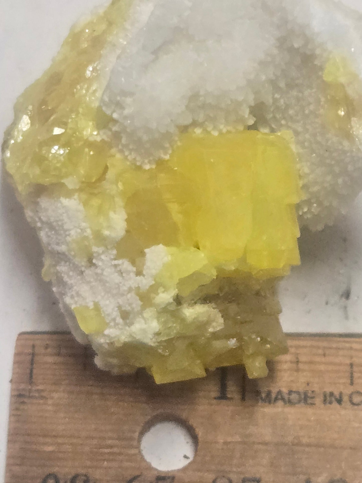 Yellow Sulphur (sulfur) with Celestite