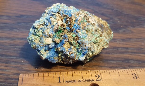 Cyanotrichite and Brochantite specimen