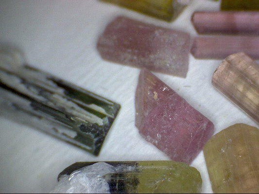 Watermelon Tourmaline crystal lot