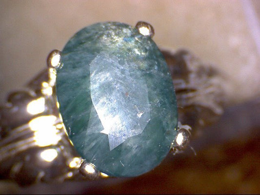 Grandidierite Leaf Ring