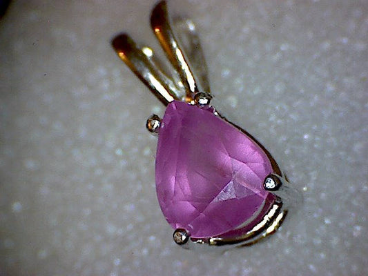 Pink Spinel Pear Pendant