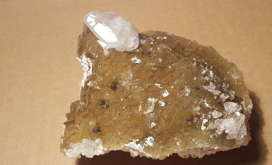 Calcite with Yellow Fluorite Specimen