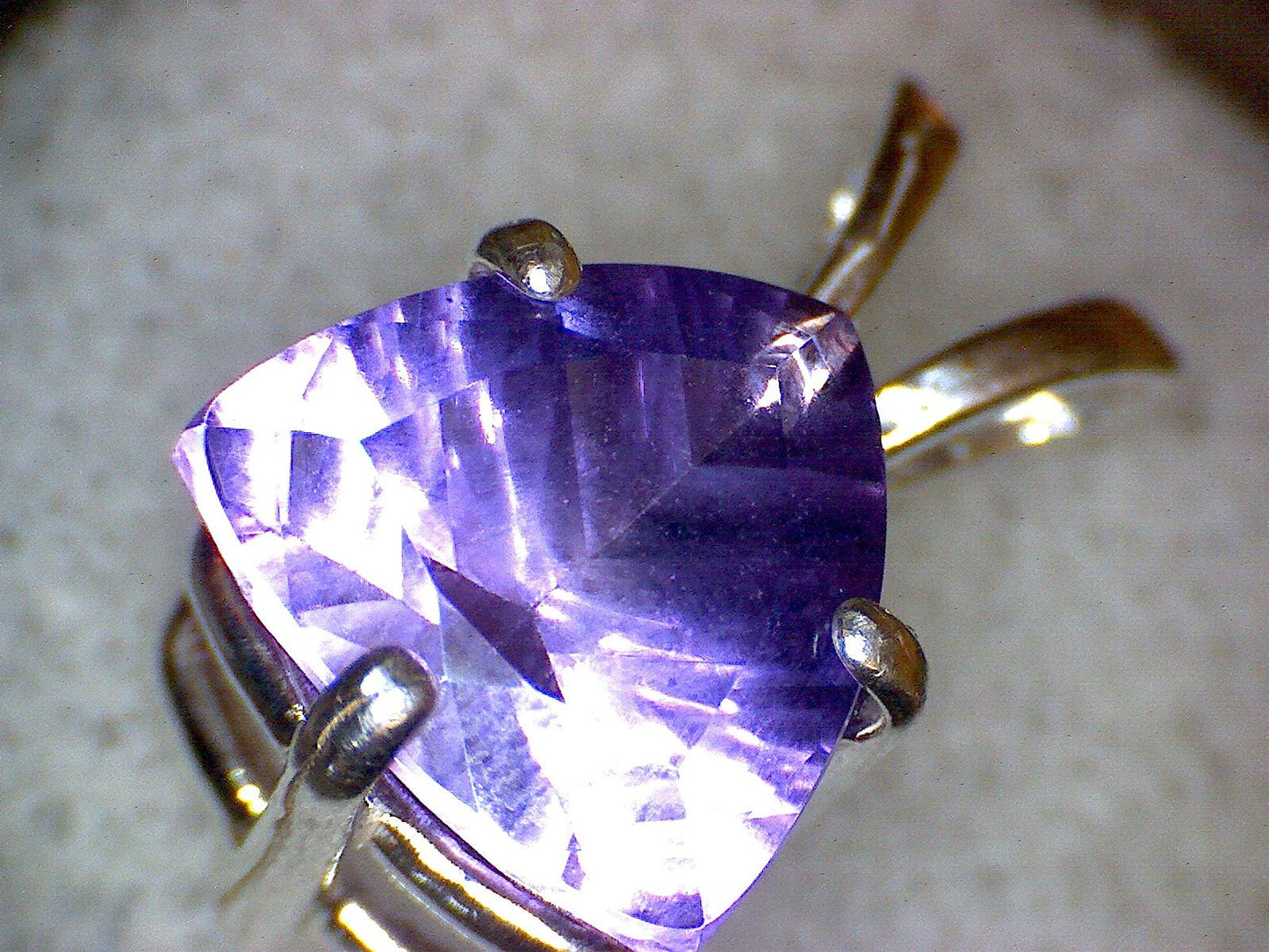 Amethyst Trillion Pendant