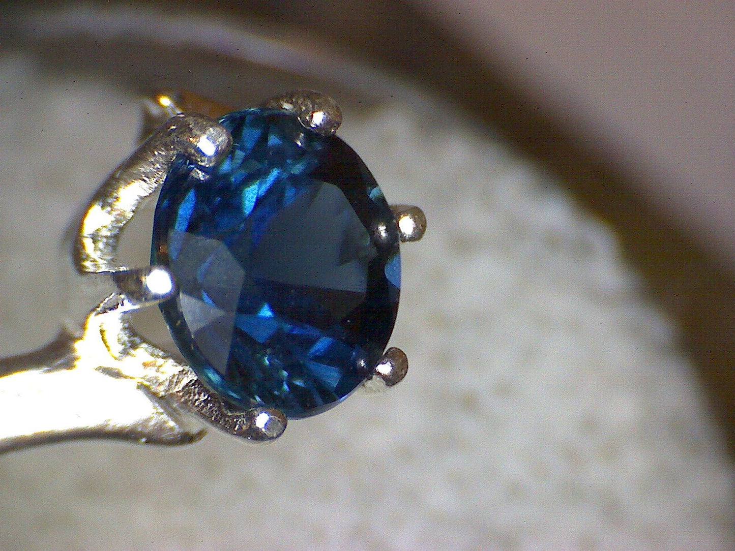 Australian Sapphire Swirl Ring