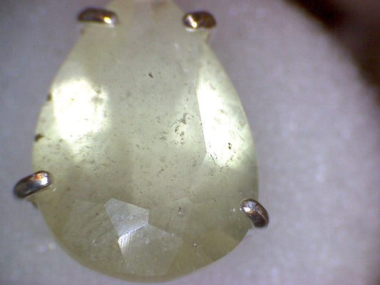 Libyan Desert Glass Pear Pendant