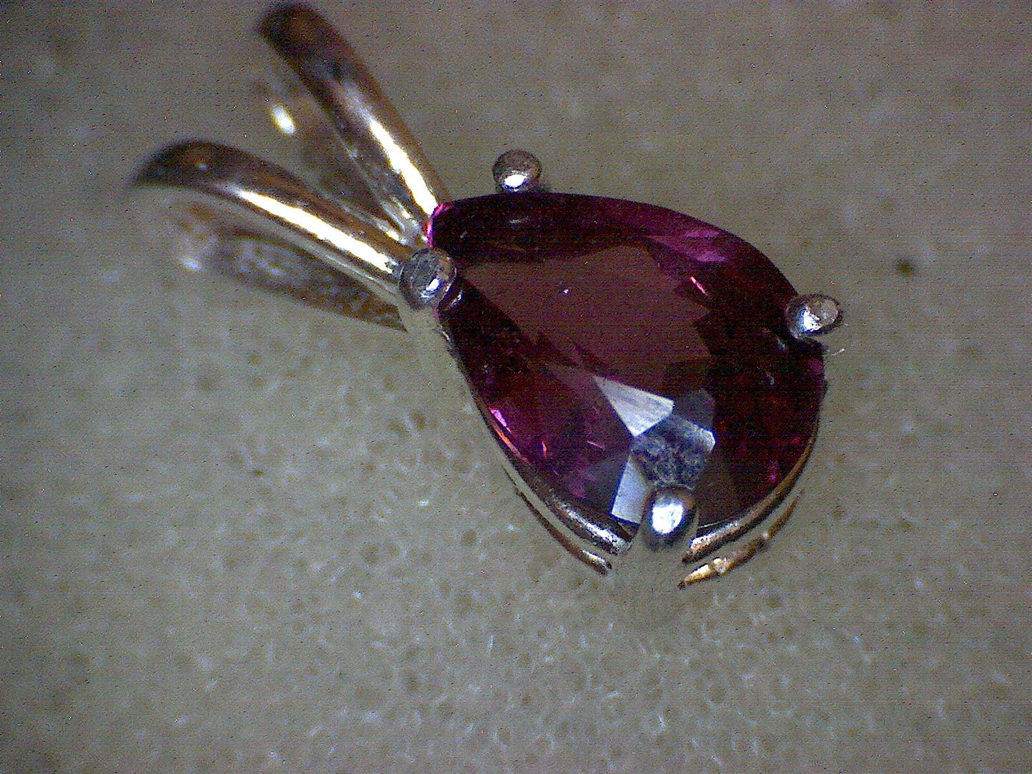 Garnet Pear Pendant