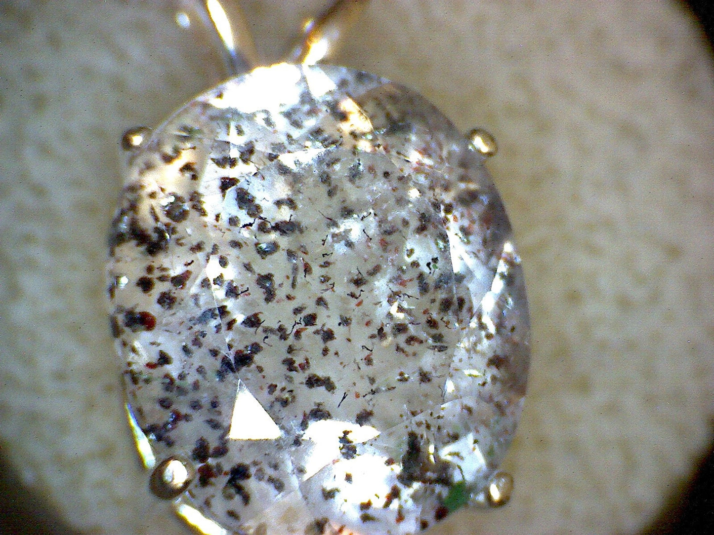 Fire Quartz Lepidocrocite Pendant