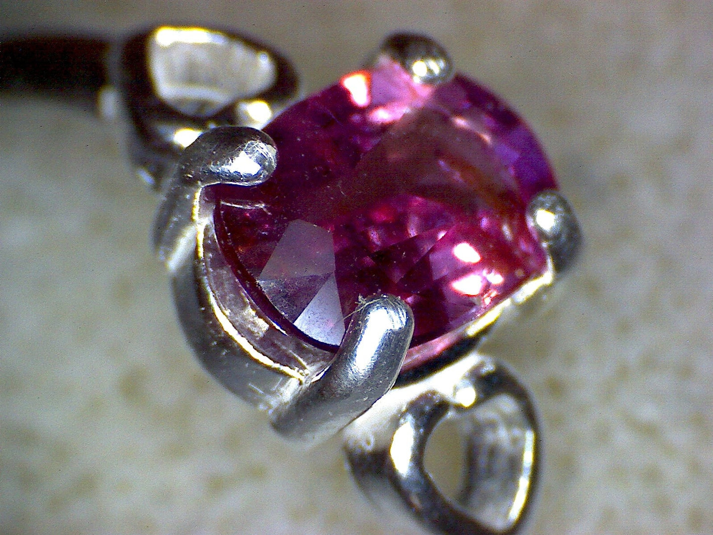 Pink Sapphire Heart Ring