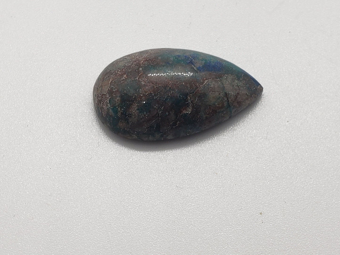 Ajoite Shattuckite Pear Cabochon