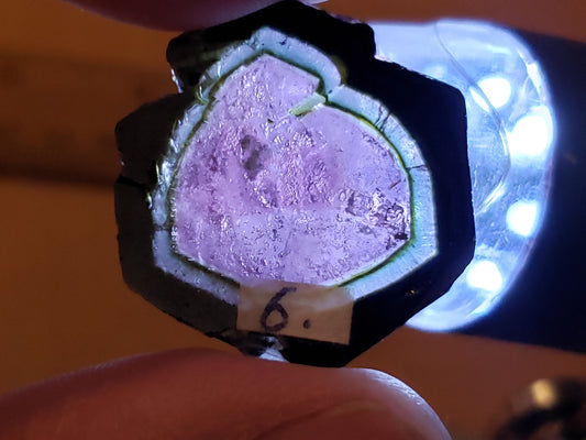 Pinkish Liddicoatite Tourmaline slice