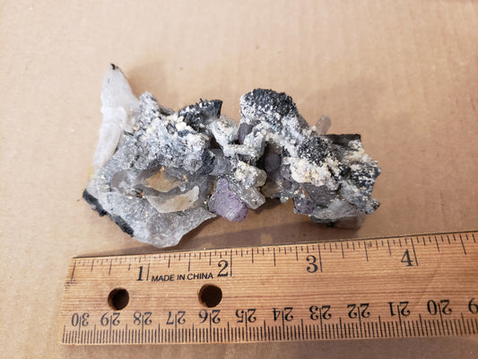 Fluorite, Schorl Tourmaline, Quartz Cluster