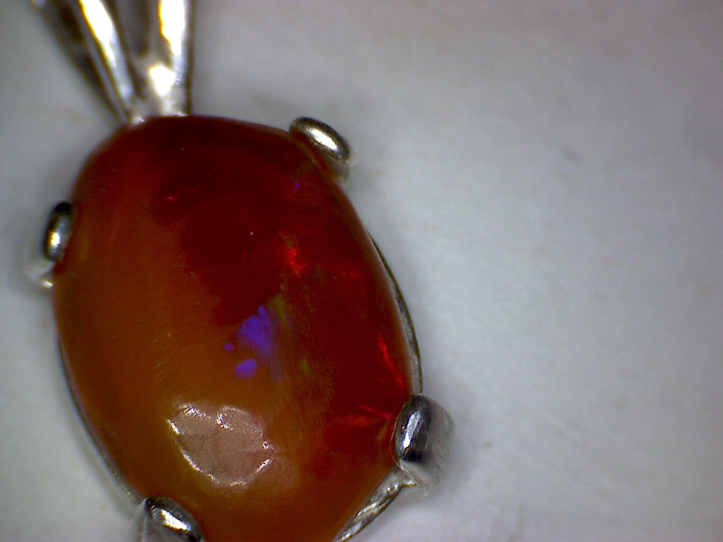 Red Welo Opal Pendant