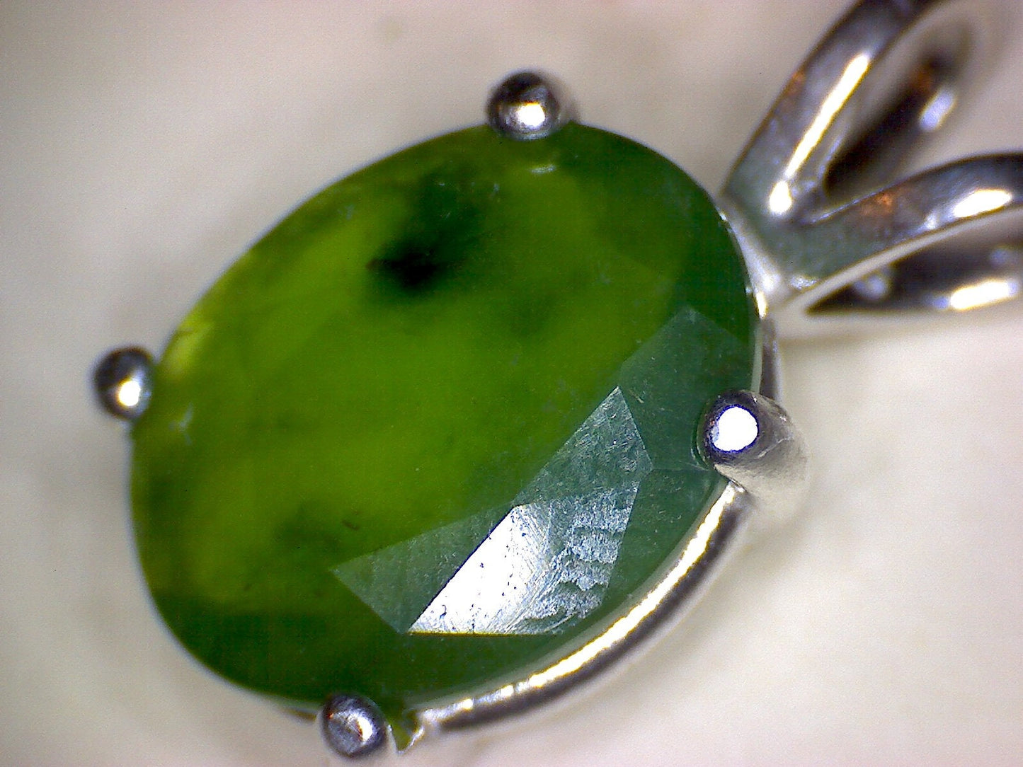 Faceted Green Opal Pendant