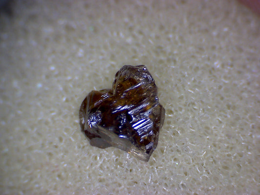 Red Brown Heart Shaped Diamond crystal