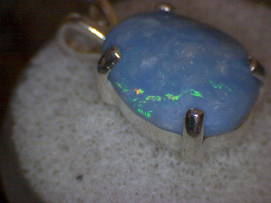 Blue Lightning Opal Pendant