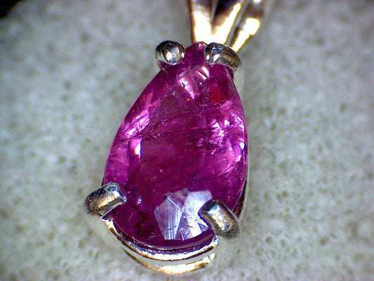 Rubellite Tourmaline Pear Cut Pendant