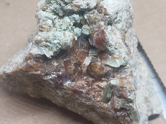 Grossularite Garnet with Diopside specimen