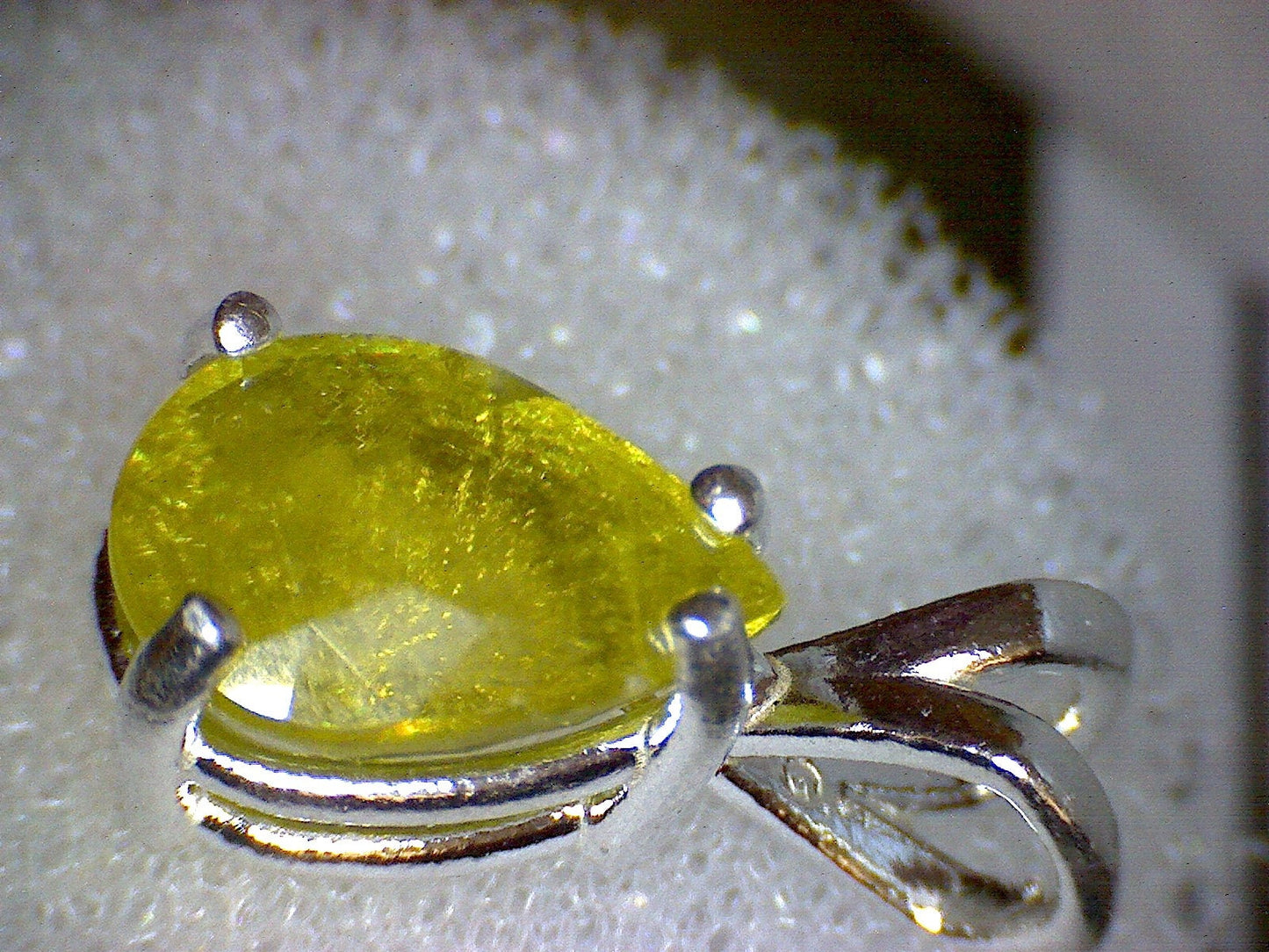 Sphene Pear Pendant