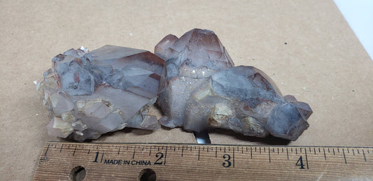 Hematite included Sceptered Quartz Specimen Orange River Quartz