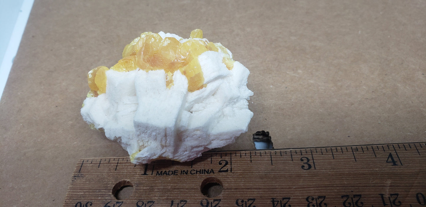 Yellow Sulphur (sulfur) with Celestite