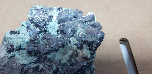 Cuprite with chrysocolla specimen