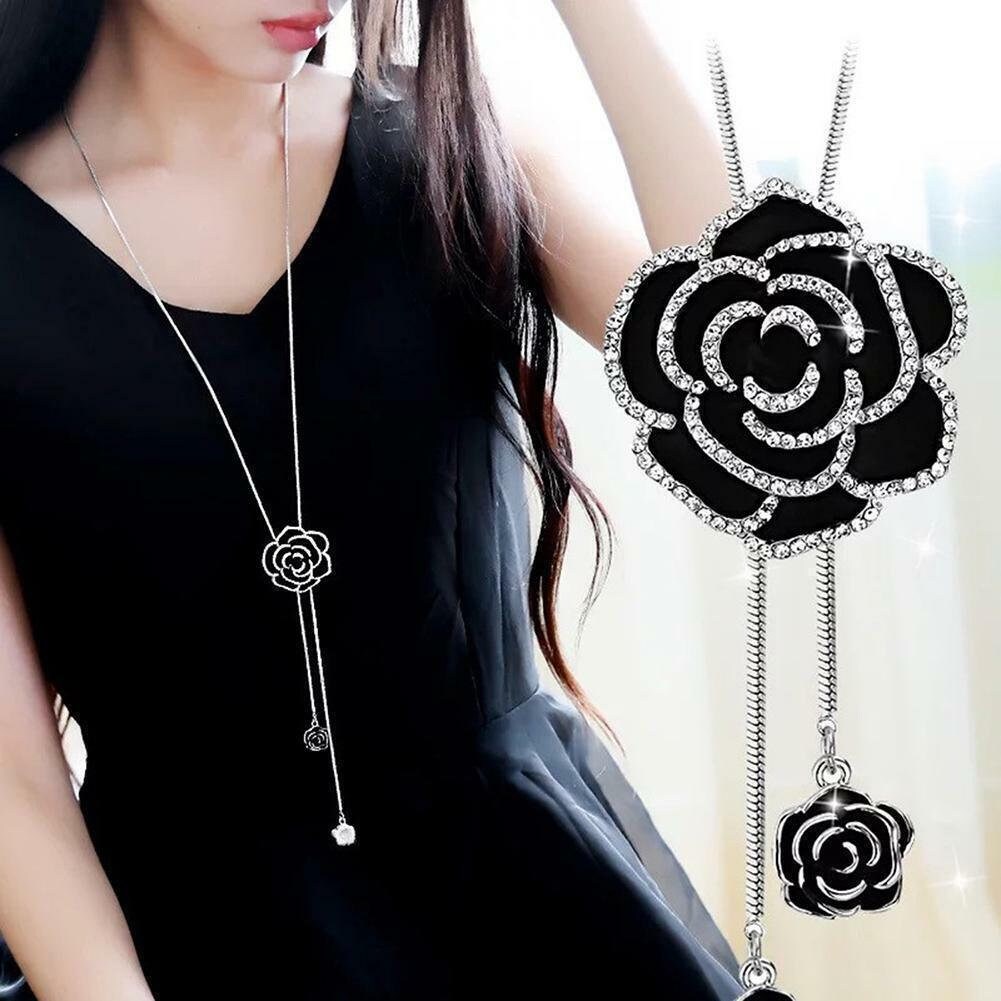 Black Rose Chain Body Fashion Jewelry