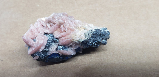 Rhodochrosite on Sphalerite specimen