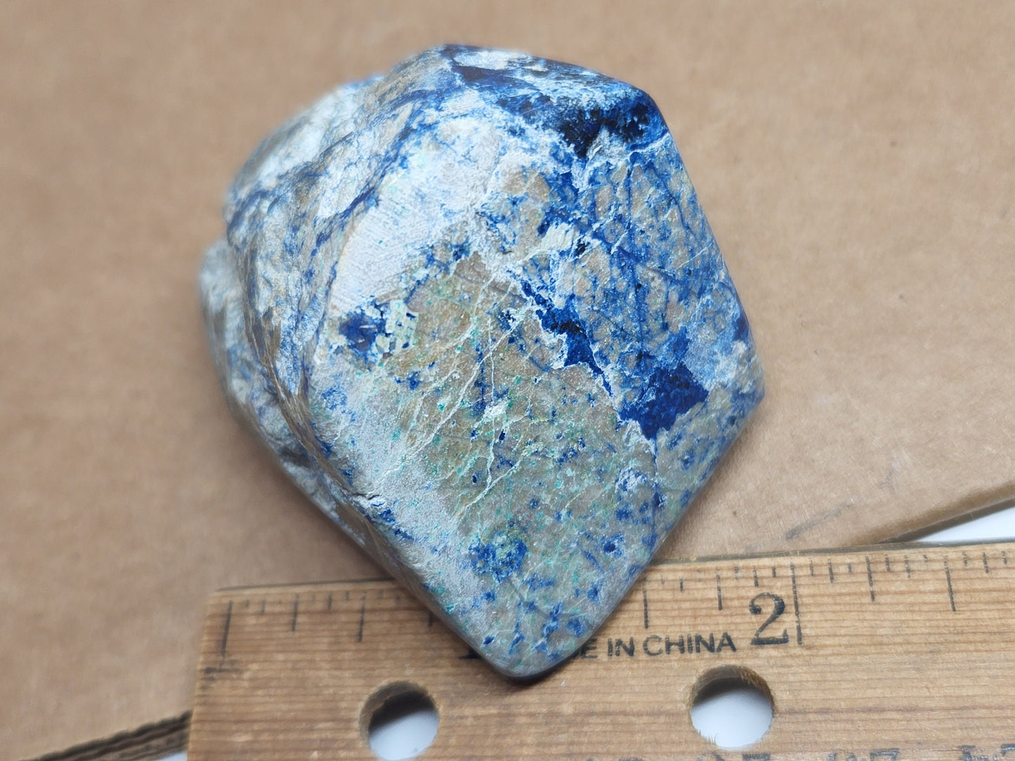 Polished Shattuckite w Ajoite Specimen