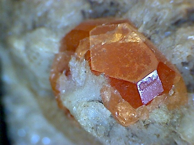 Spessartite --Orange garnet in matrix