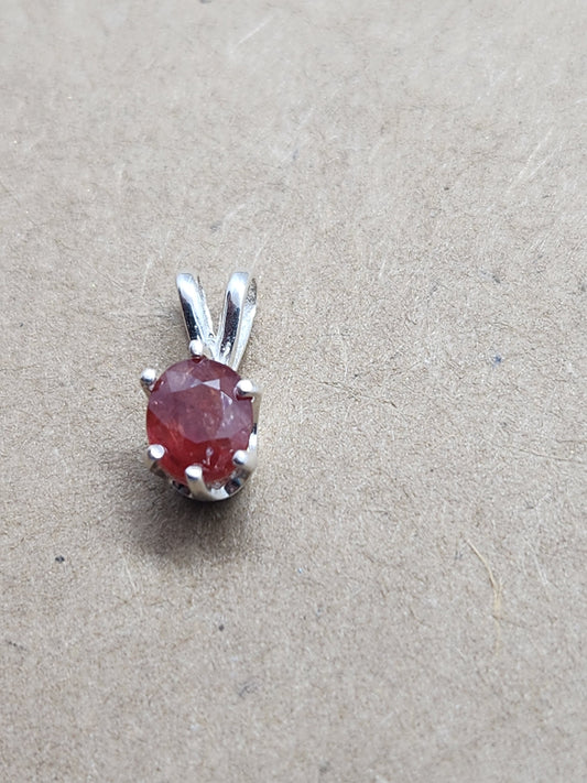 Orange Padparadscha Sapphire Pendant