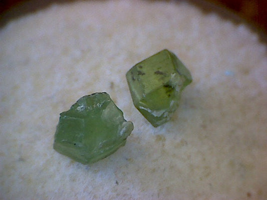 Demantoid garnet specimen